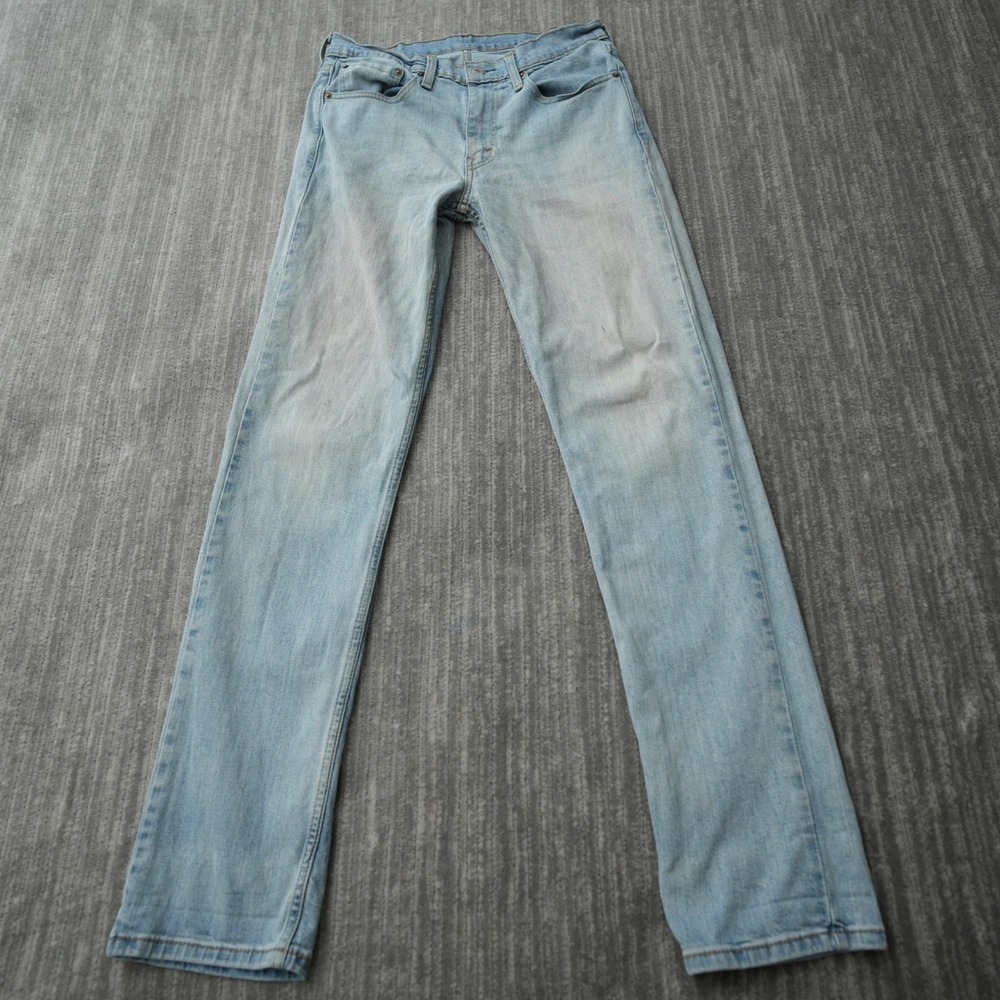 Levis 514 Jeans Men 31x32 Light Blue Straight Denim 32x34 Measured 31x33.75
